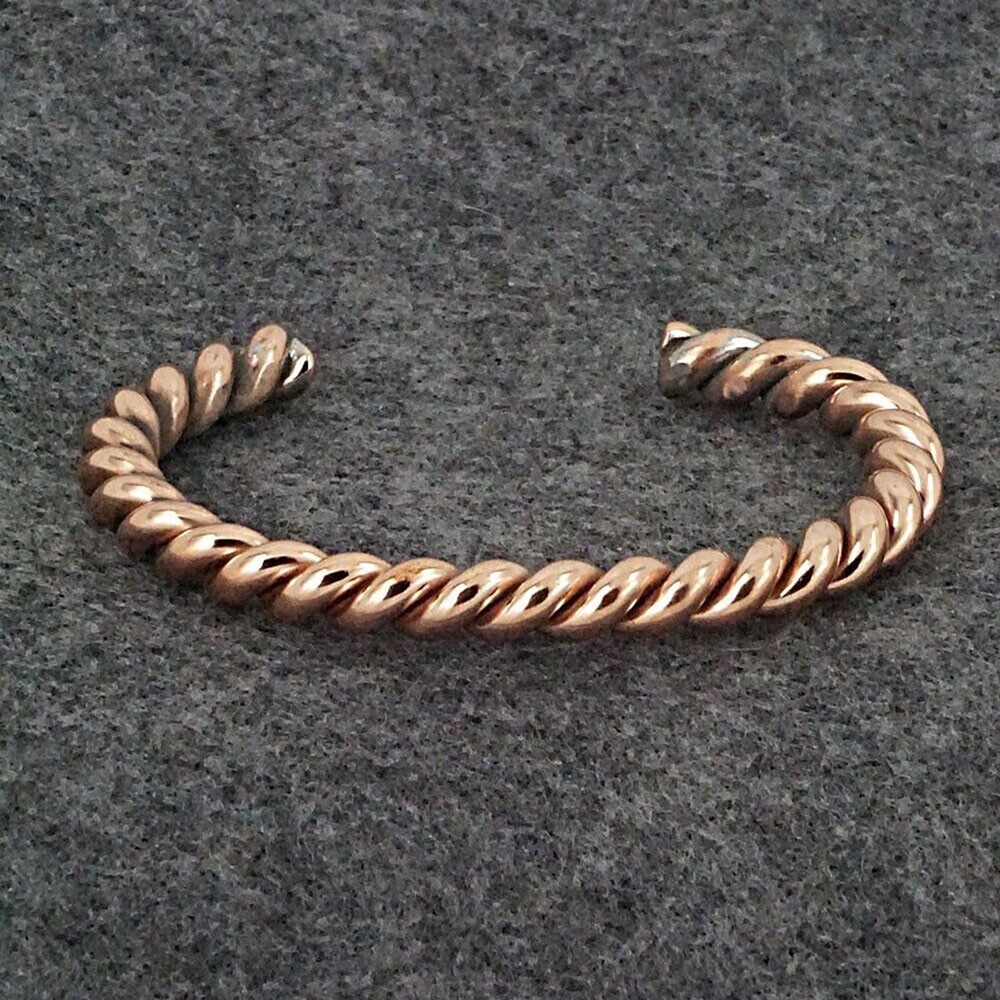 Copper Tensor Bracelet Magnetic Twisted Handmade Energy Cuff Bangle Jewelry #229