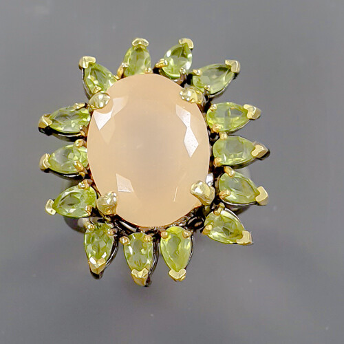 Natural  Not Enhanced Quartz Ring 925 Sterling Silver Size 9 /B-R1815