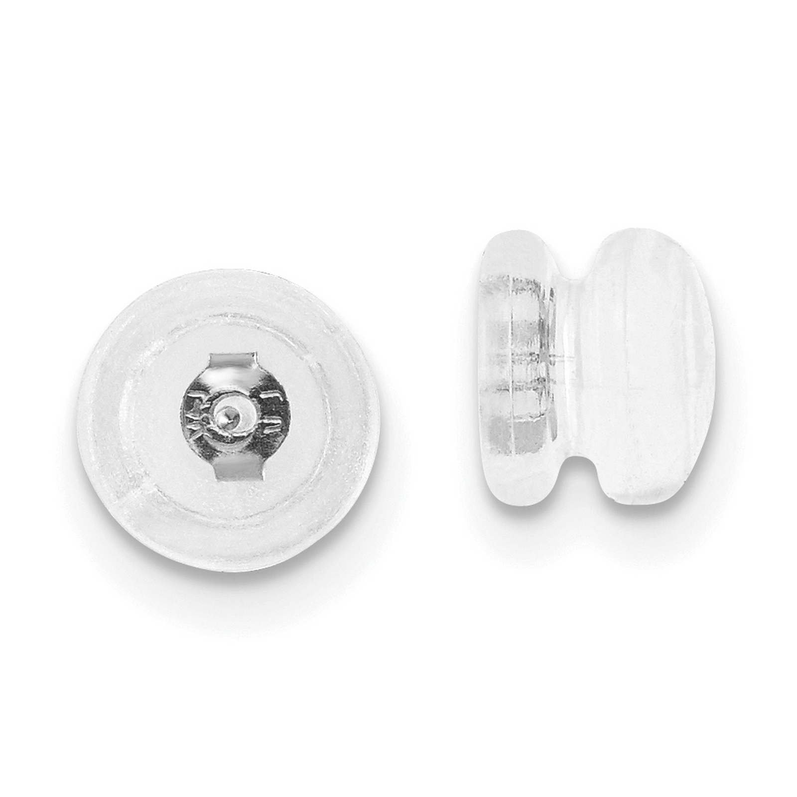 14k White Gold Silicone Sliders Mushroom Earrings