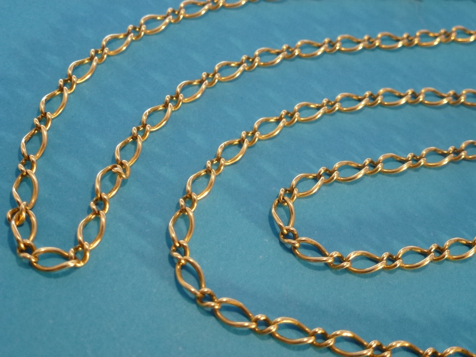 9k 9ct Solid Gold Fancy Figaro 1:1 Necklace. 3.5mm, 61cm 9.30g