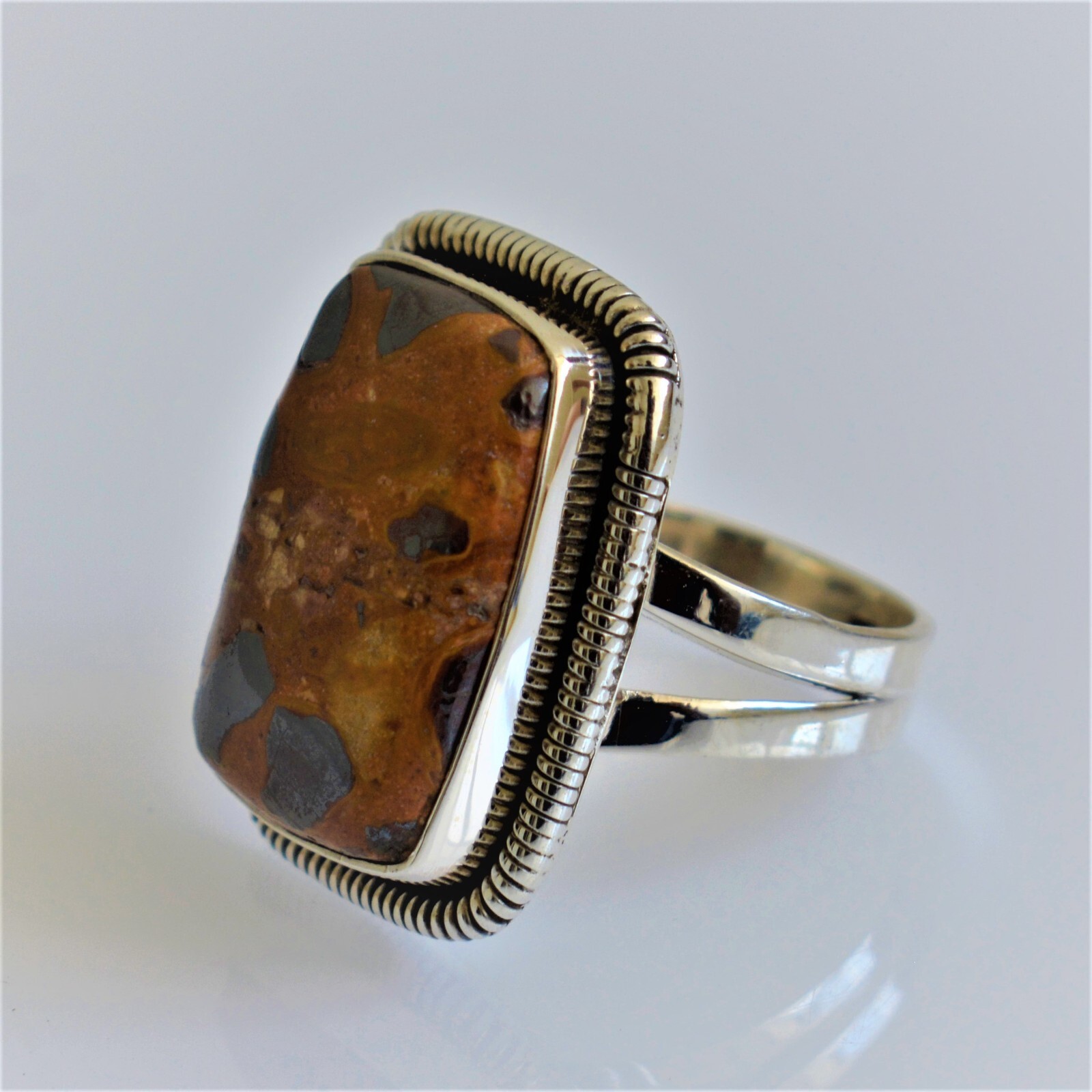 BAUXITE NATURAL GEMSTONE 925 SOLID STERLING SILVER HANDMADE JEWELRY RING 3 TO 12