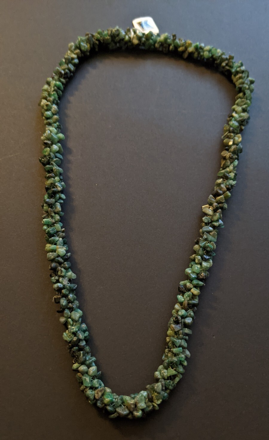 Natural Genuine Emerald Gemstone Beaded Necklace (1pc)