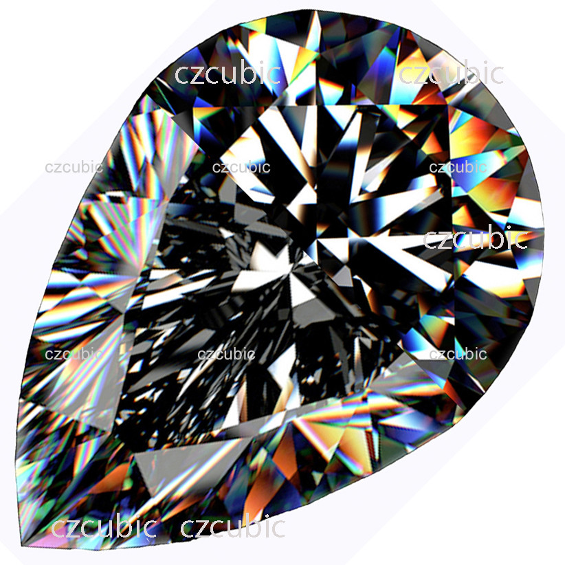 SUPER EXCELLET QUALITY PEAR SHAPE CUBIC ZIRCONIA RUSSIAN SIMULATED LOOSE STOEN