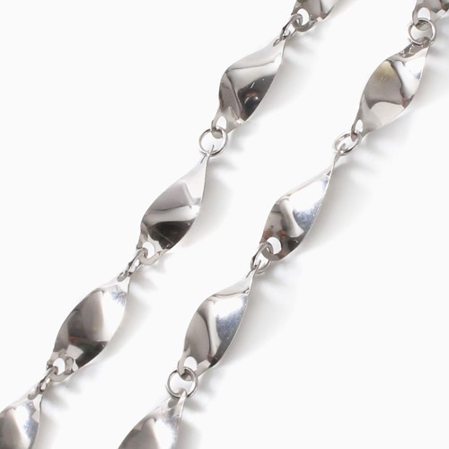 999 Solid Real Platinum 2.2g 3.5mm Twisted Tinsel Link Chain Bracelet 7″ MIJapan