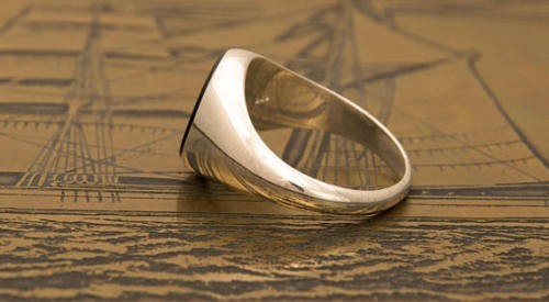 Solid 925 Sterling Silver AA Natural Flat Black Onyx Gemstone Men’s Unisex Ring
