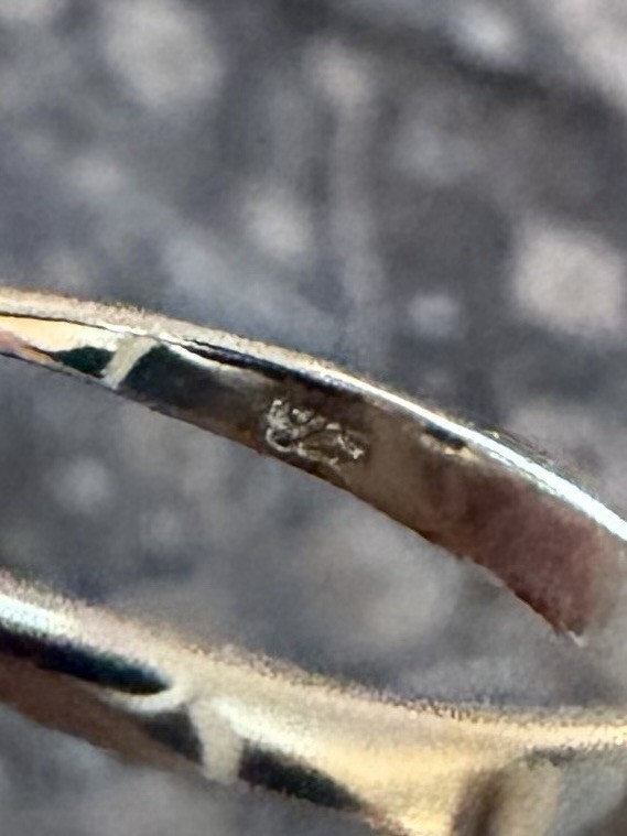 Emerald Cut Lab created Sapphire Ring: Vintage Sterling Silver Three Stone