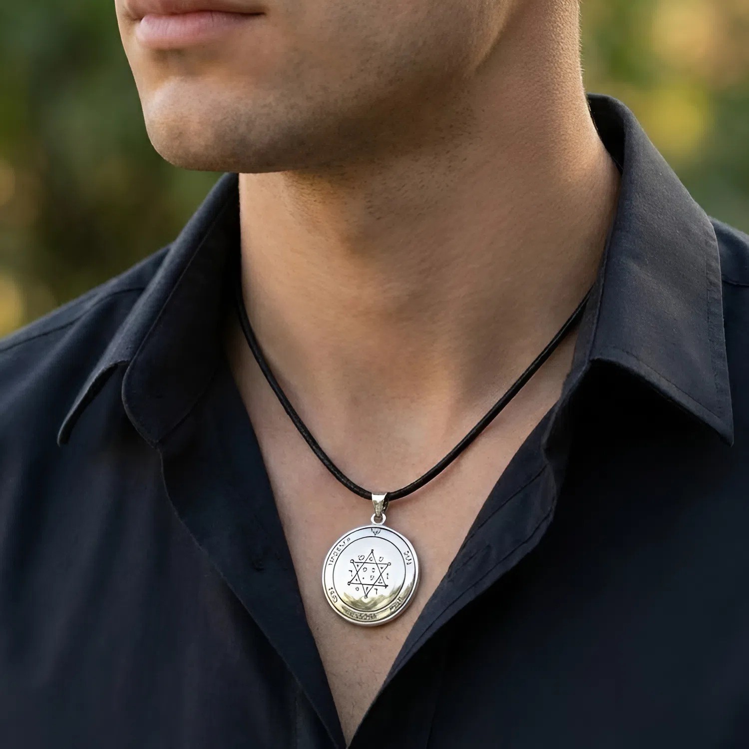 Sterling Silver Second Pentacle of Jupiter Talisman Prosperity – Key of Solomon