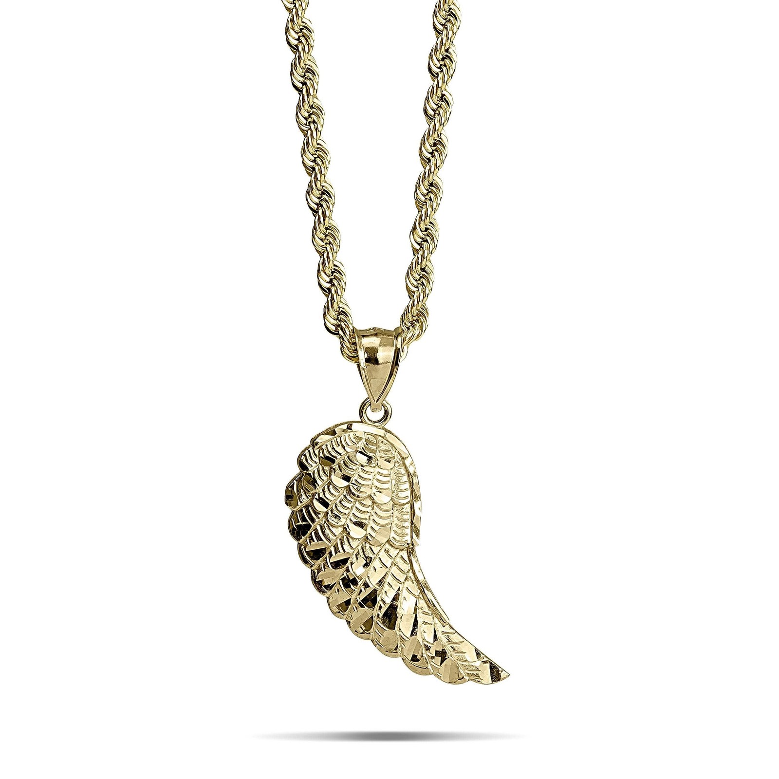10k Gold Classic Guardian Wing DC Pendant Necklace