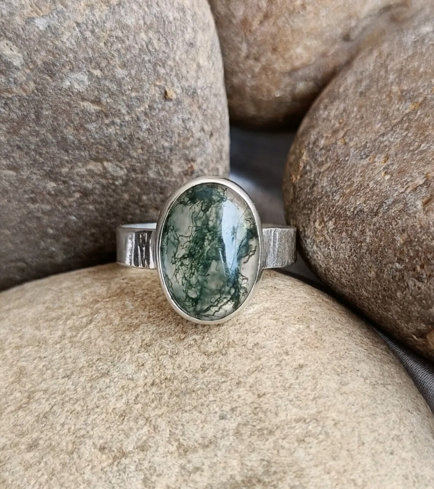 Moss Agate Gemstone Beautiful Stone Color 925 Sterling Silver All Size MO*