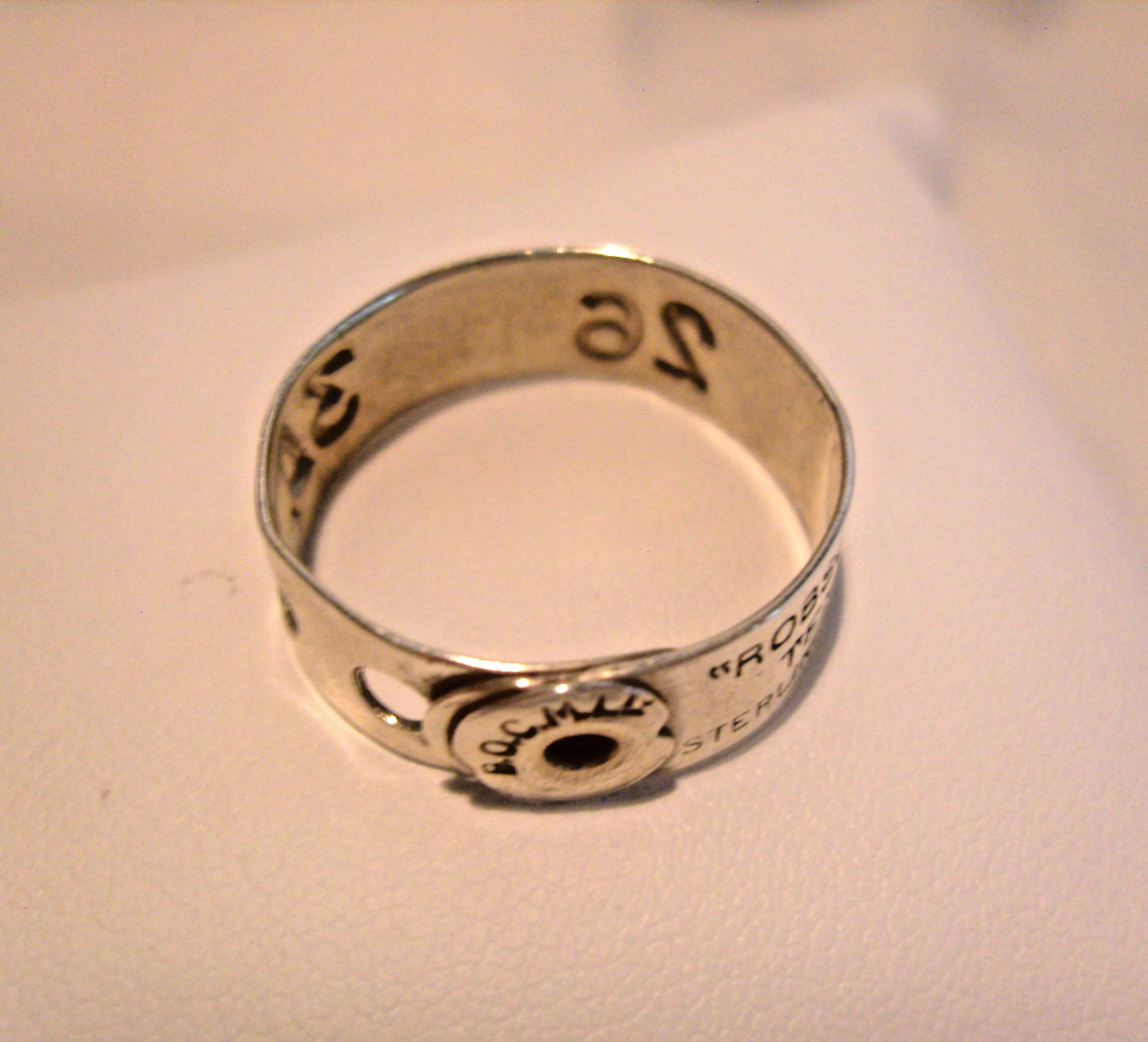 Ring Sterling Silver ‘Robsons Test’ 1940s Salesman’s Sample UK U 1/2, USA 10 1/2