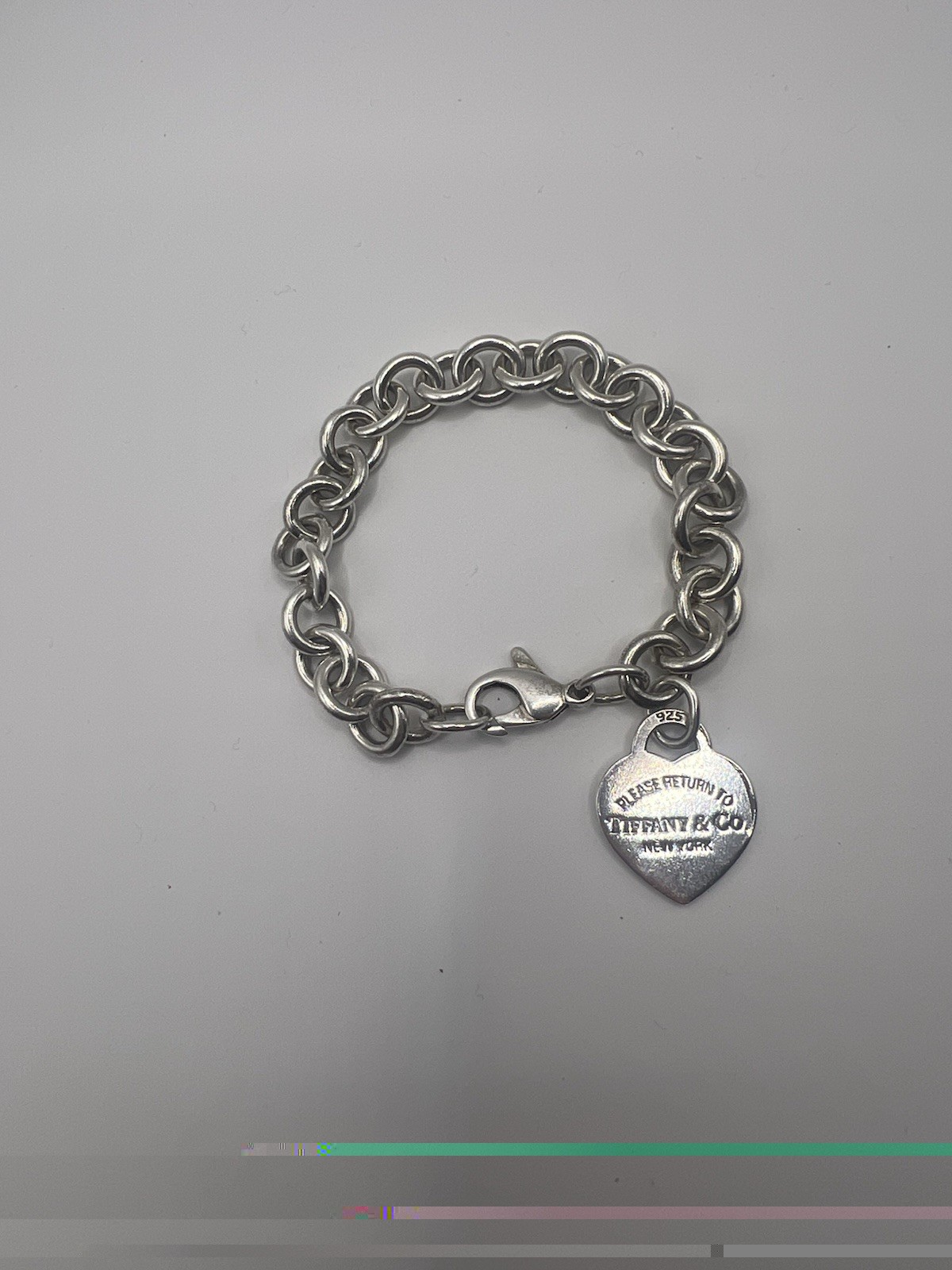 Tiffany & Co. Silver Heart Tag Link Bracelet 7.5”Please Return to Tiffany & Co