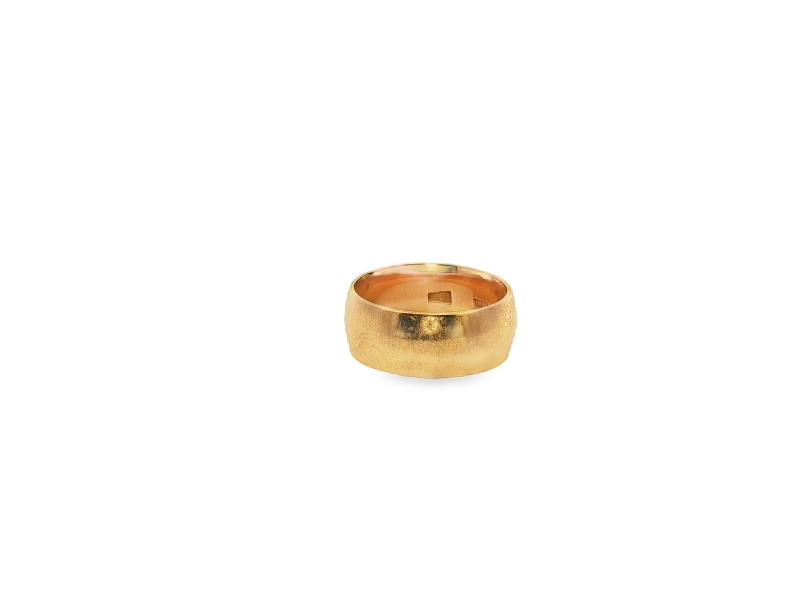 Vintage 14K Rose Gold Plain Comfort Fit Wedding Band – Size 7