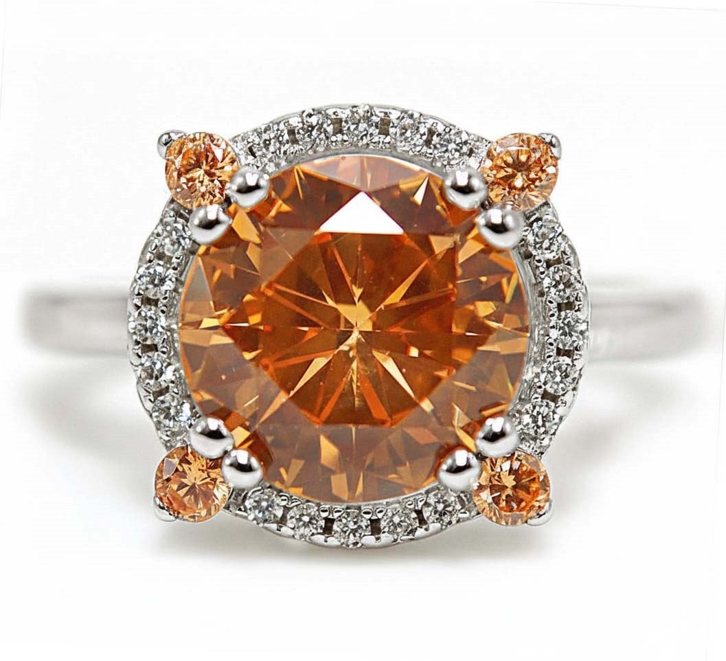 2CT Heat Treated Padparadscha 925 Solid Sterling Silver Ring Sz 6