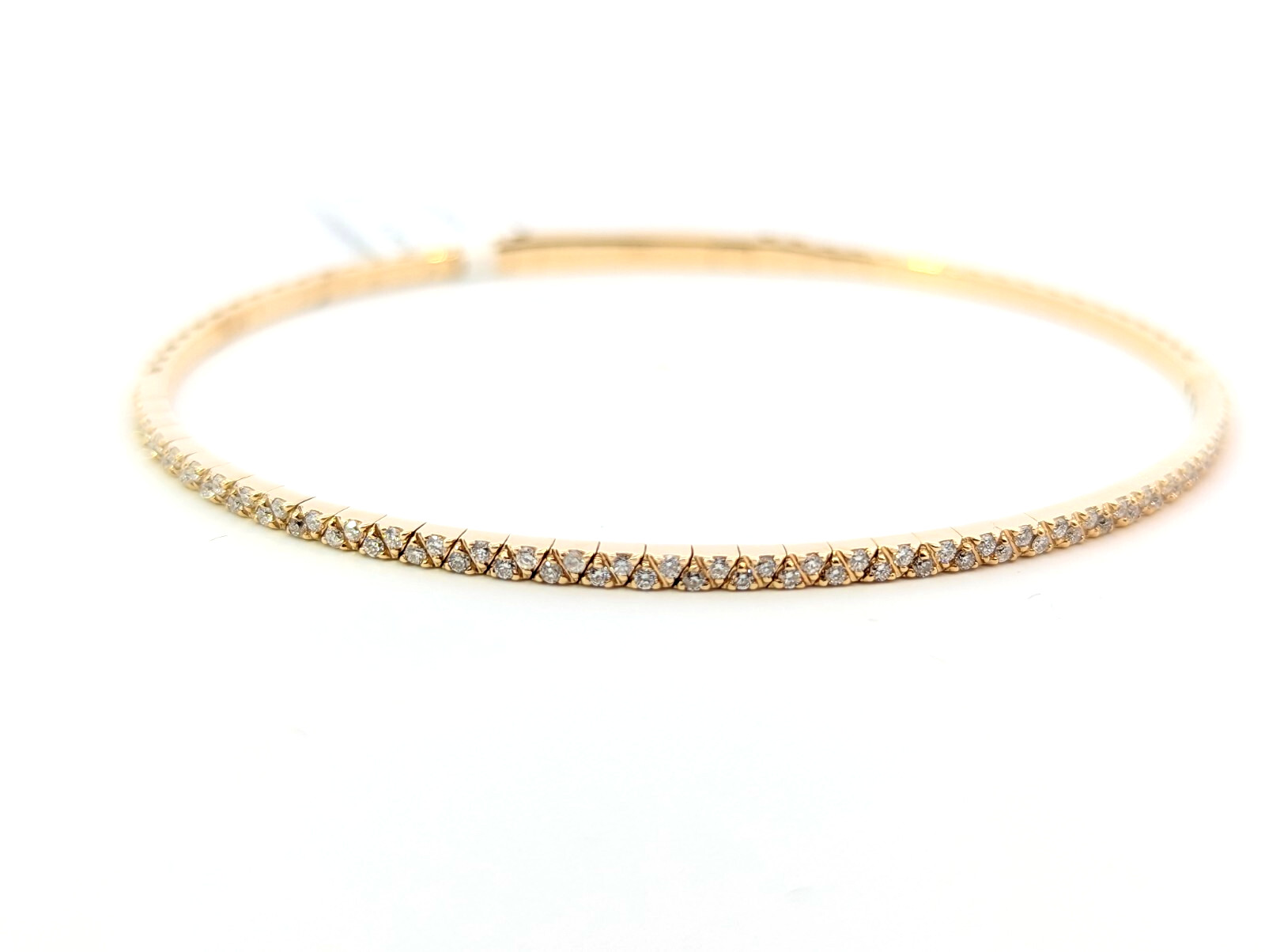 Lab Grown Diamond Flexible bracelet 14K White/Yellow Gold for all occasion