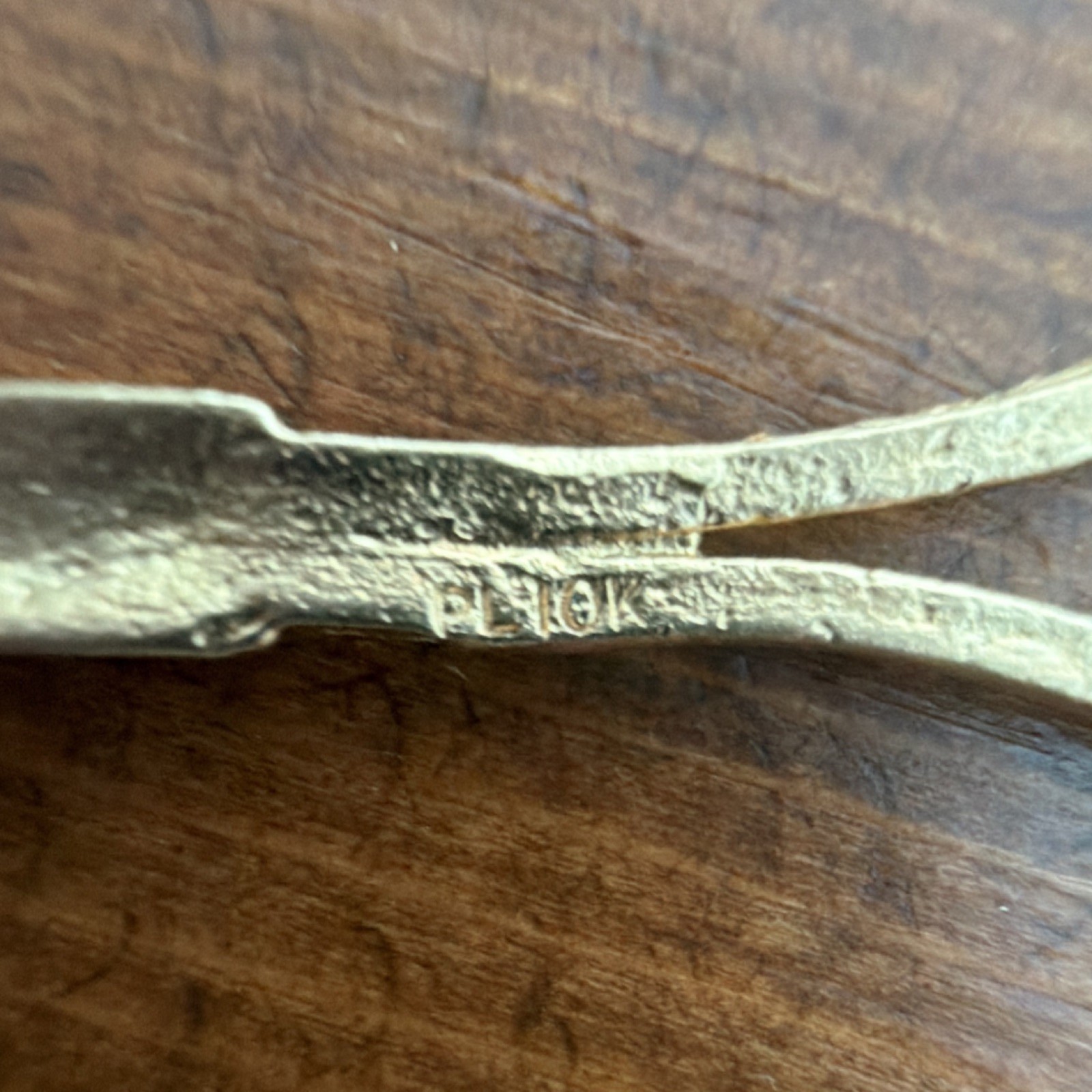 PL 10k Yellow Gold Tennis Racket Dangle Charm 2 inch Vintage