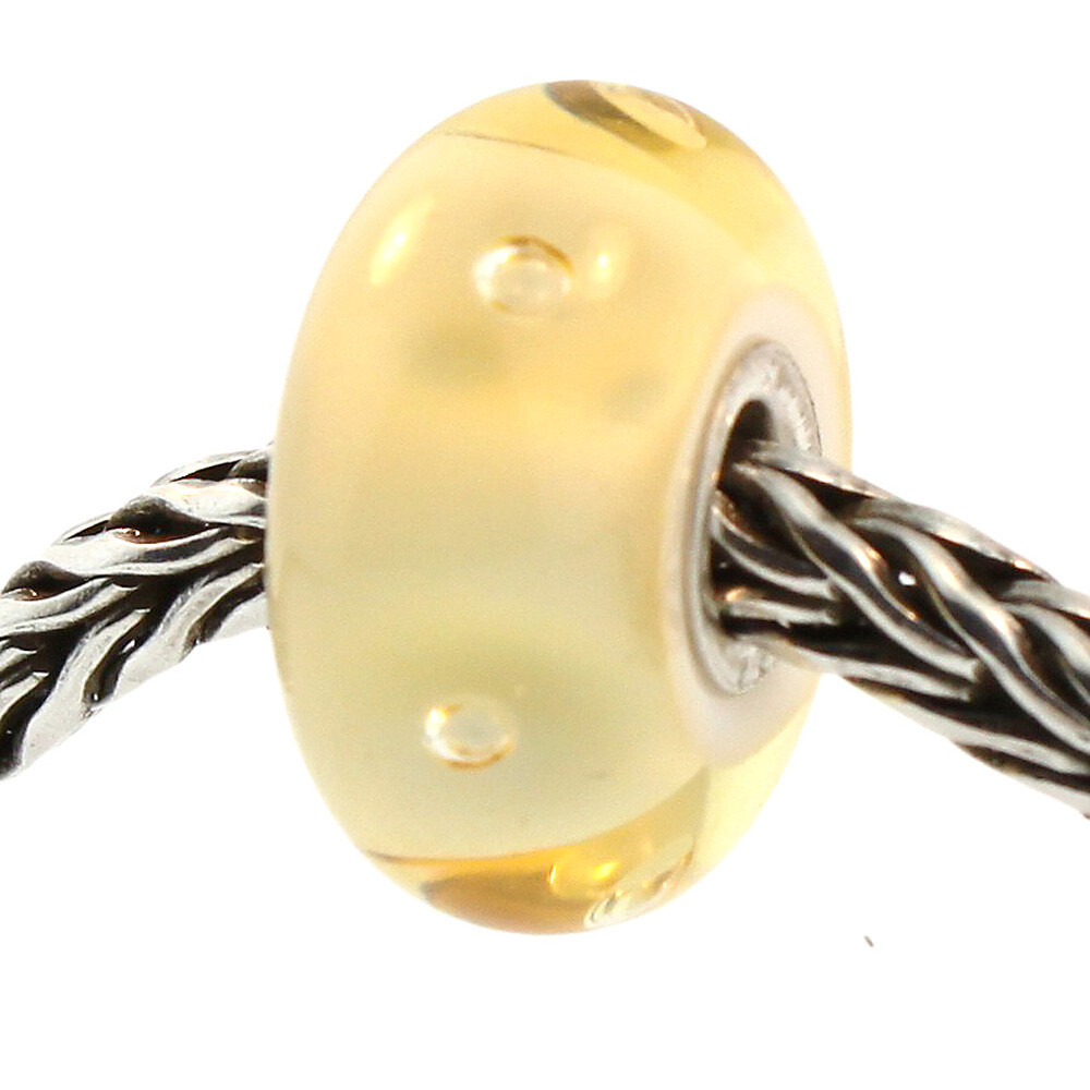 Authentic Trollbeads Glass 61171 Beige Bubbles :1 RETIRED