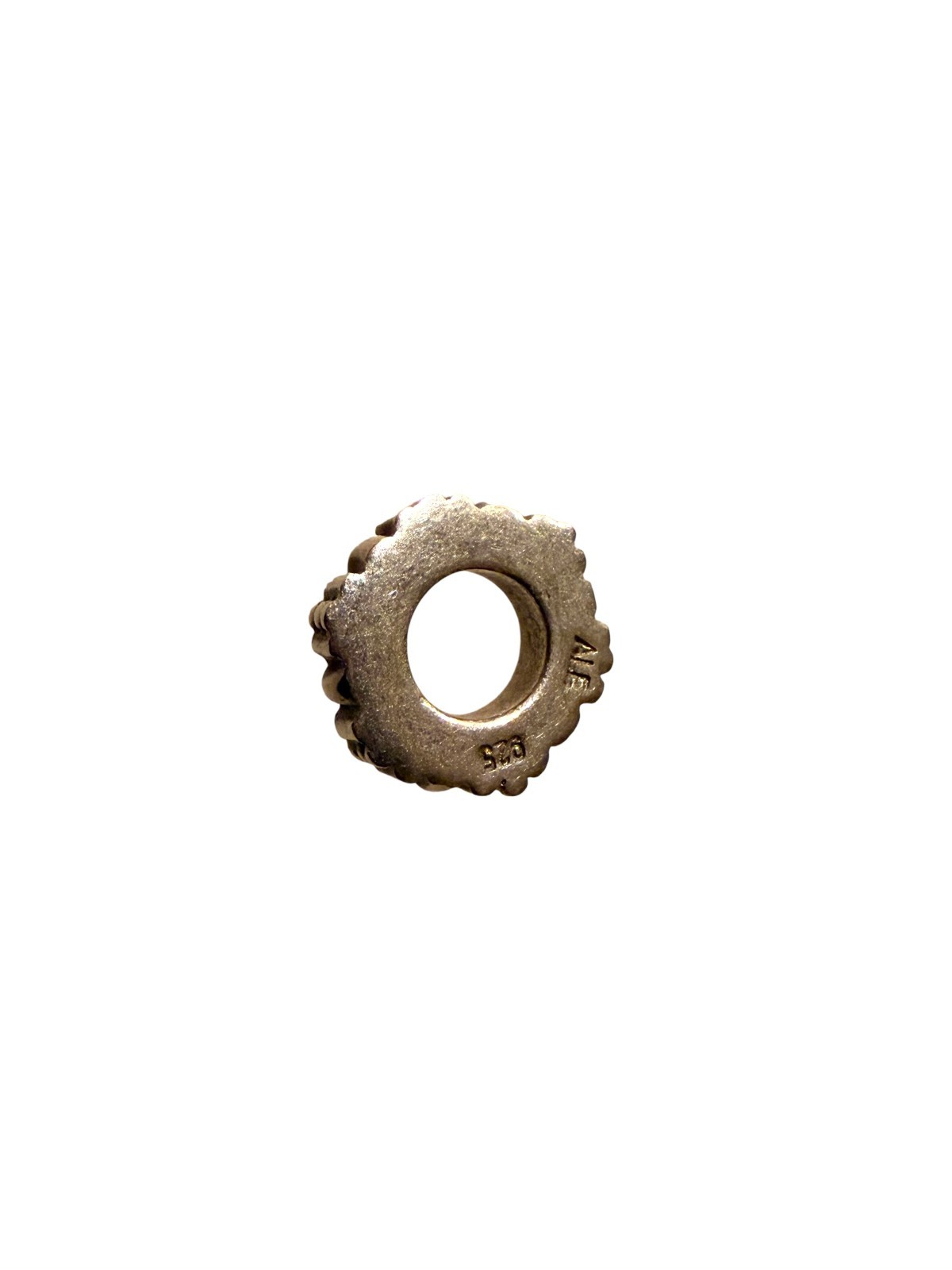 PANDORA | STERLING SILVER TIC TOC HEXAGON RIDGED SPACER 925ALE