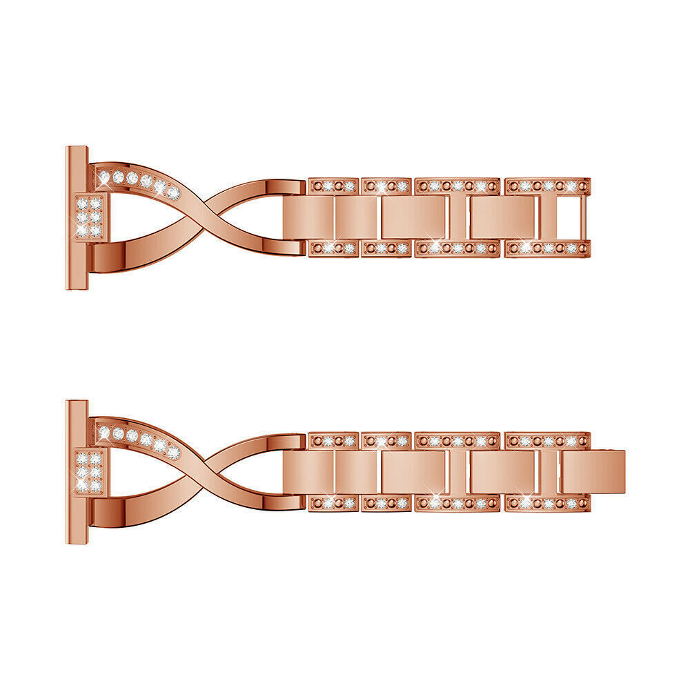 Bling Diamond Metal Strap Stainless Wrist Watch Band for Fitbit Versa 1/2 /Lite