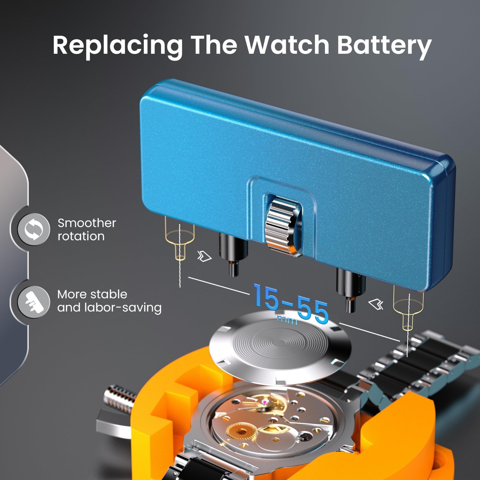 Watch Repair Kit – Battery Replacement, Link Removal, Resizing Tools, Opener & S