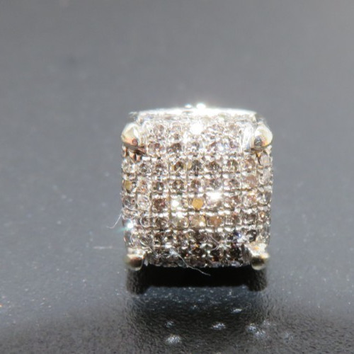 10K WG 1PC. DIAMOND CLUSTER STUD EARRING 0.35 tcw 1.75 grams (AI-2822)