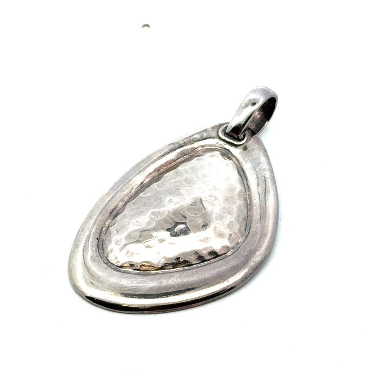Silpada 925 Sterling Silver Asymmetrical Hammered Pendant, 7.2g