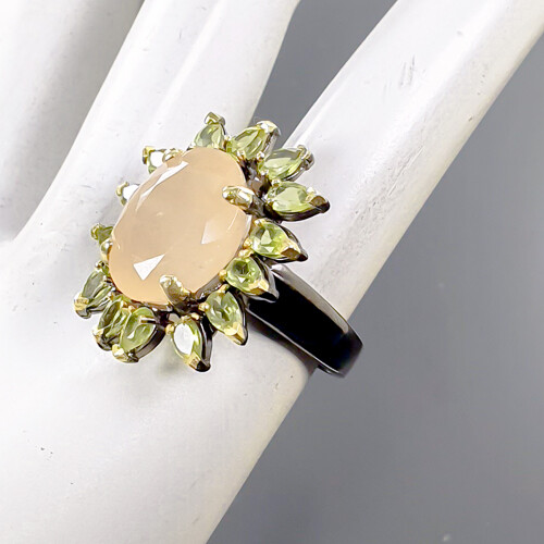 Natural  Not Enhanced Quartz Ring 925 Sterling Silver Size 9 /B-R1815