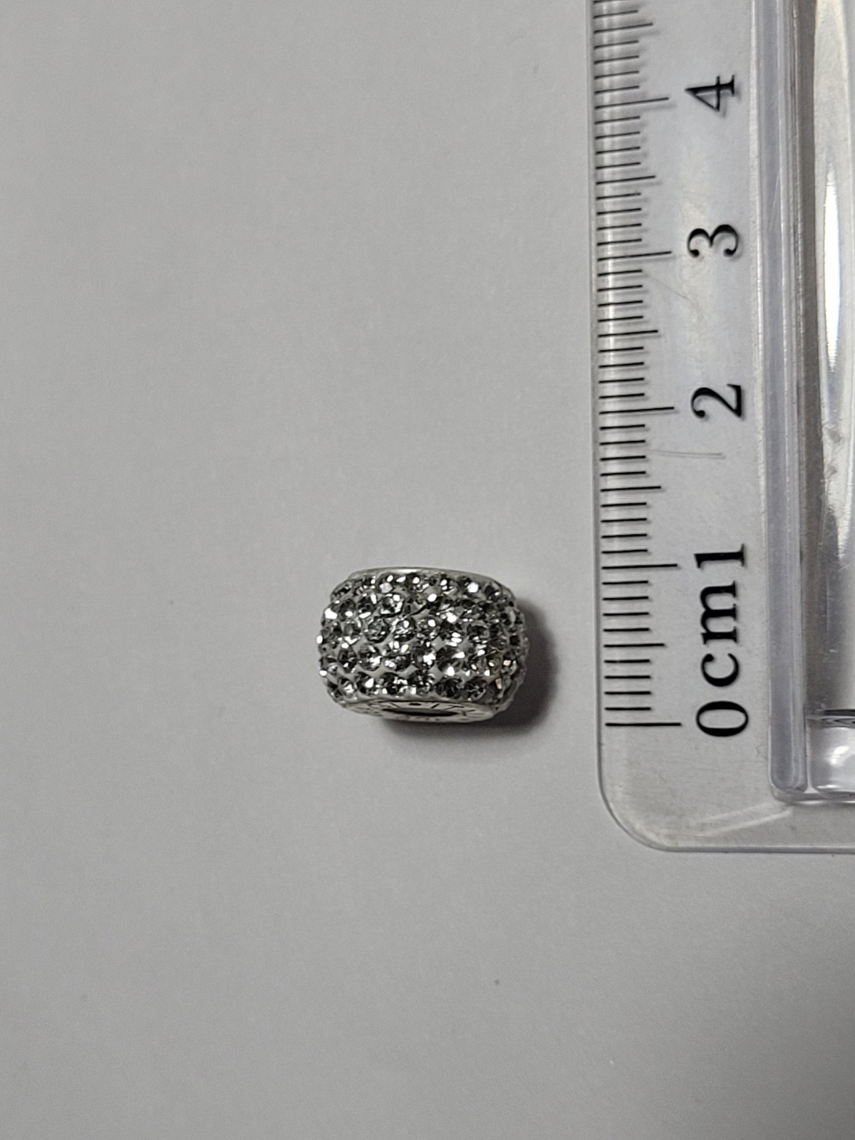 Biagi 925 Sterling Silver Slide Charm Clear Crystal Accents Fashion Jewelry Gift