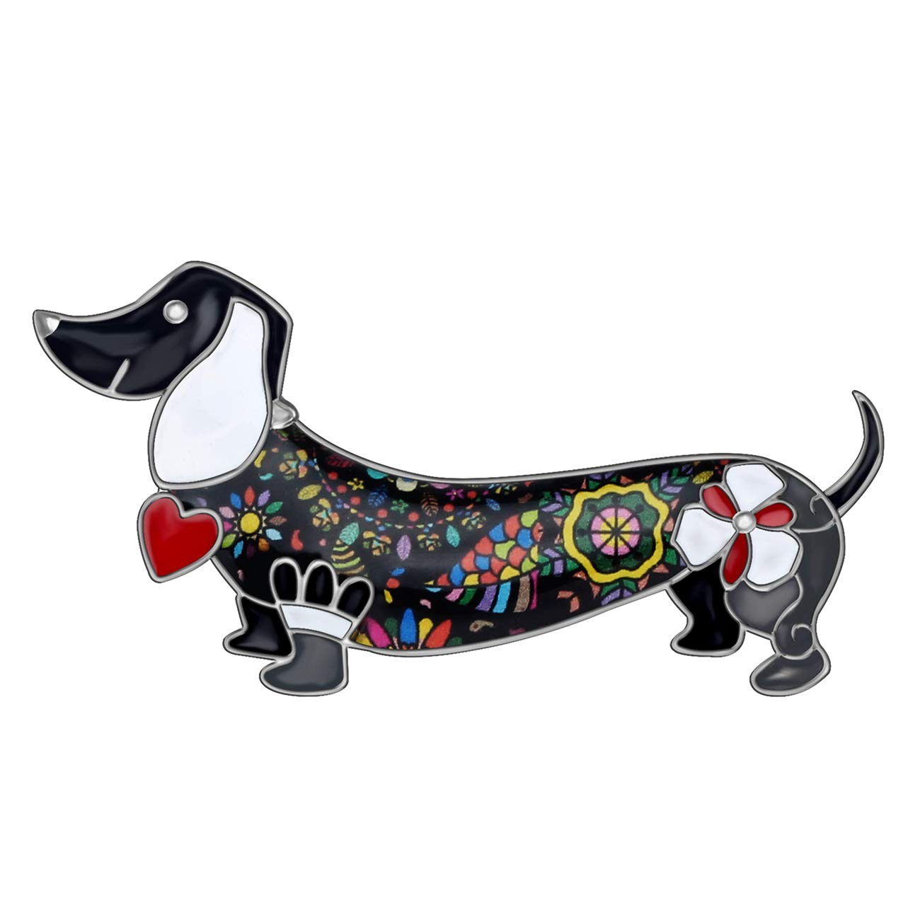 Enamel Zinc Alloy Dachshund Dog Brooches Pin Scarf Lapel Jewelry Dachshund – 02