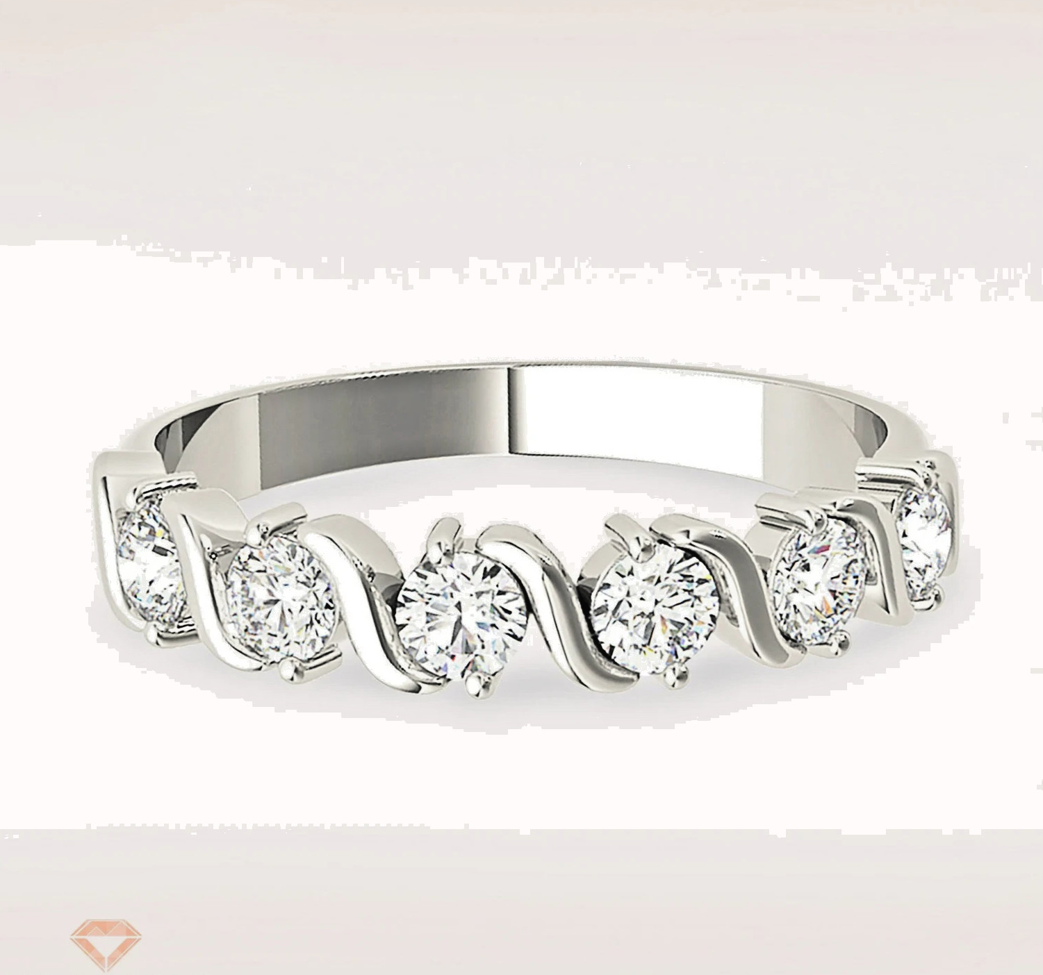 2.50Ct Round Cut Natural Diamond solid 14K White Gold Luxury Eternity Band Ring