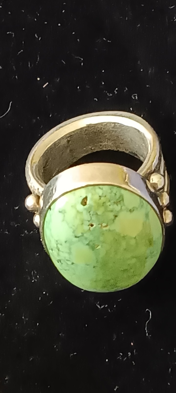 Pixie Turquoise Tufa Cast Ring By Noah Pfeffer. Size 9.