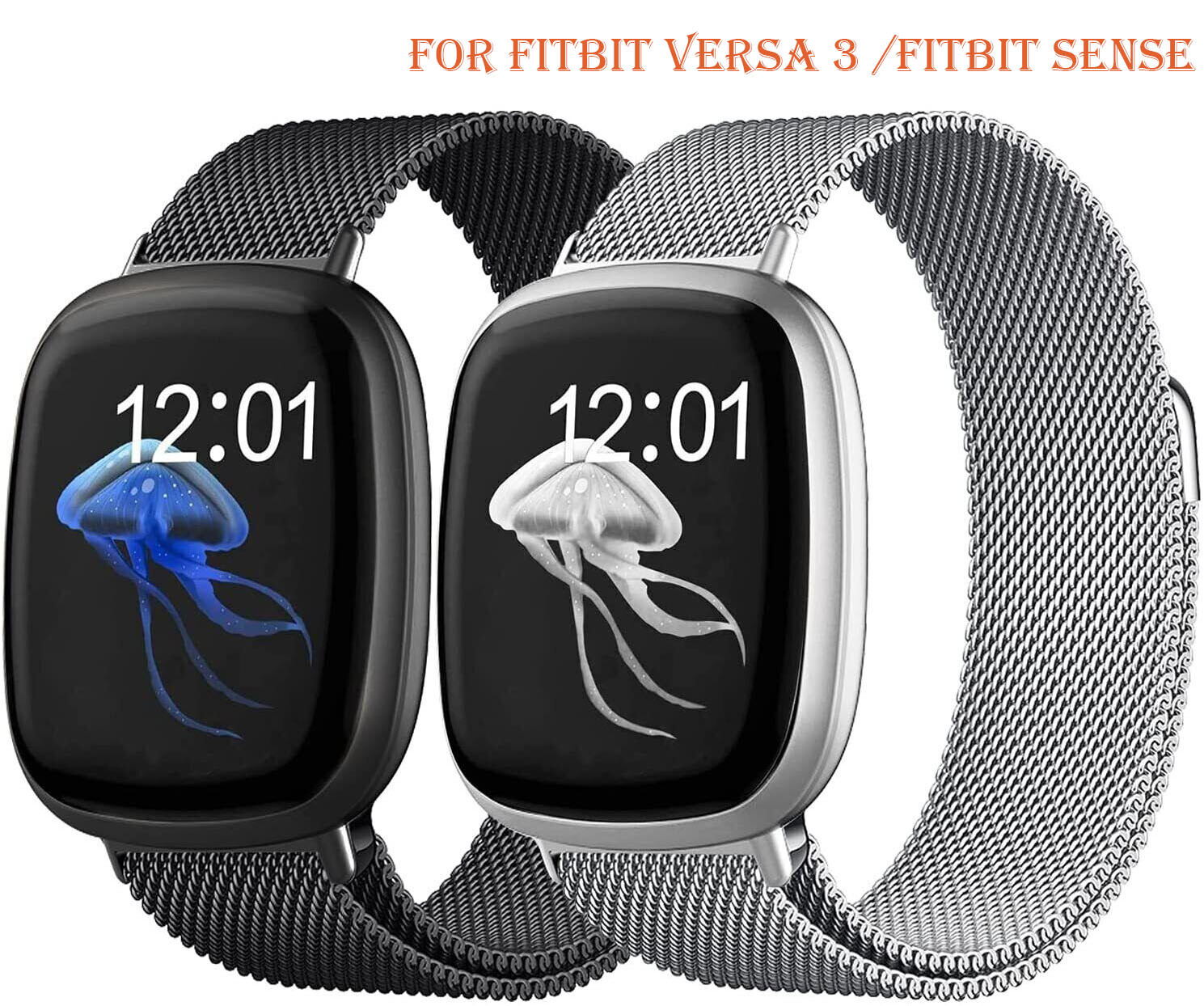 Metal Watch Band MagneticMilanese Stainless Steel Strap For Fitbit Versa 3/Sense