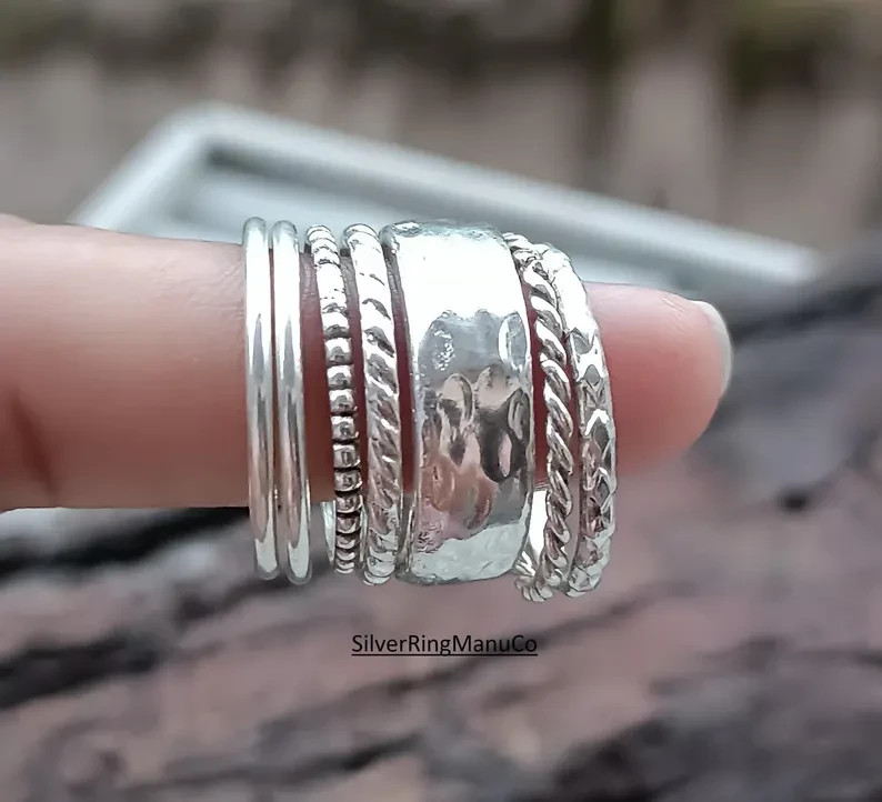 Silver Stacking Ring, Stacking rings stacks, 925 Silver stacking rings All size