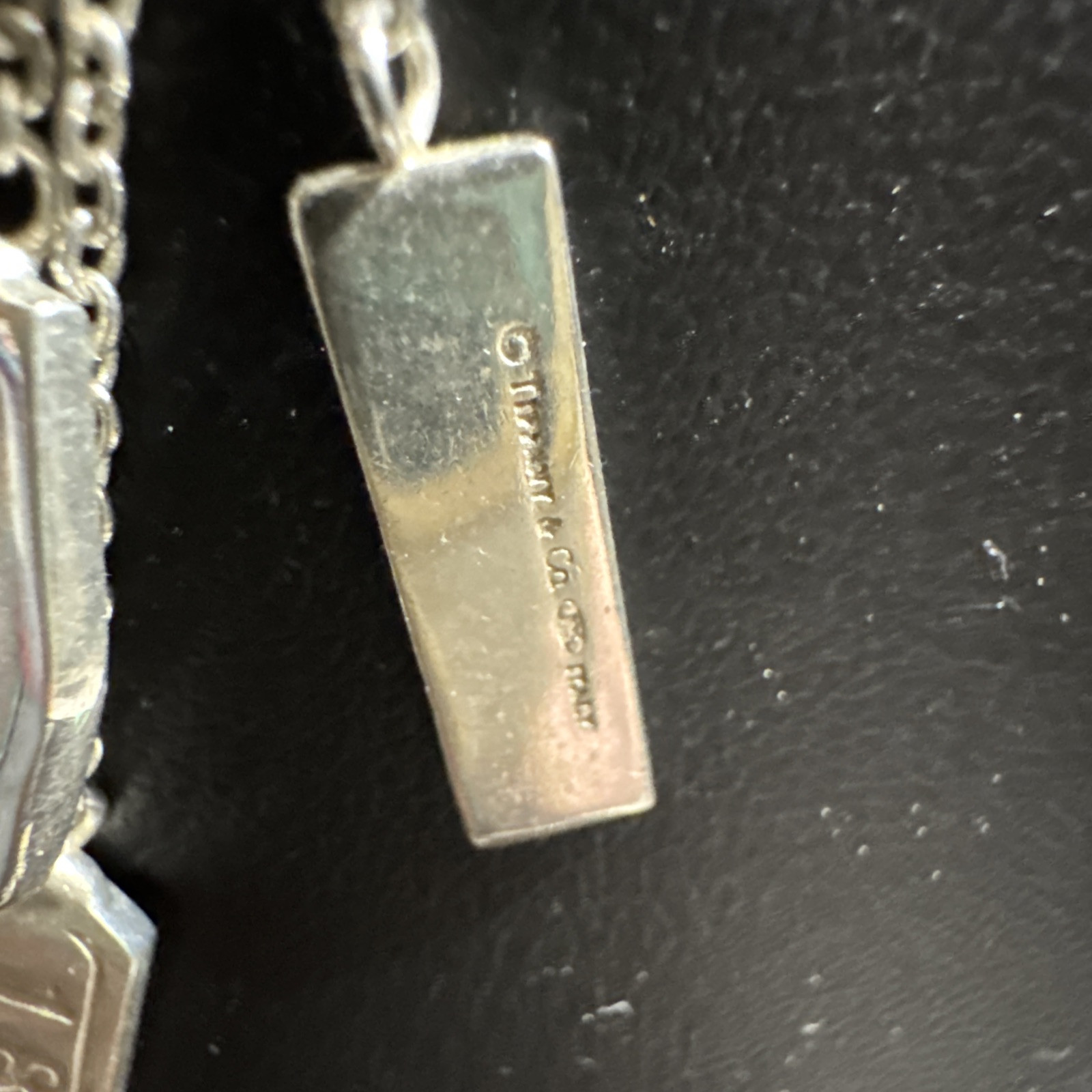 TIFFANY & CO 1837 TRIPLE 3 BAR ELEMENTS LARIAT DROP DANGLE PENDANT Set