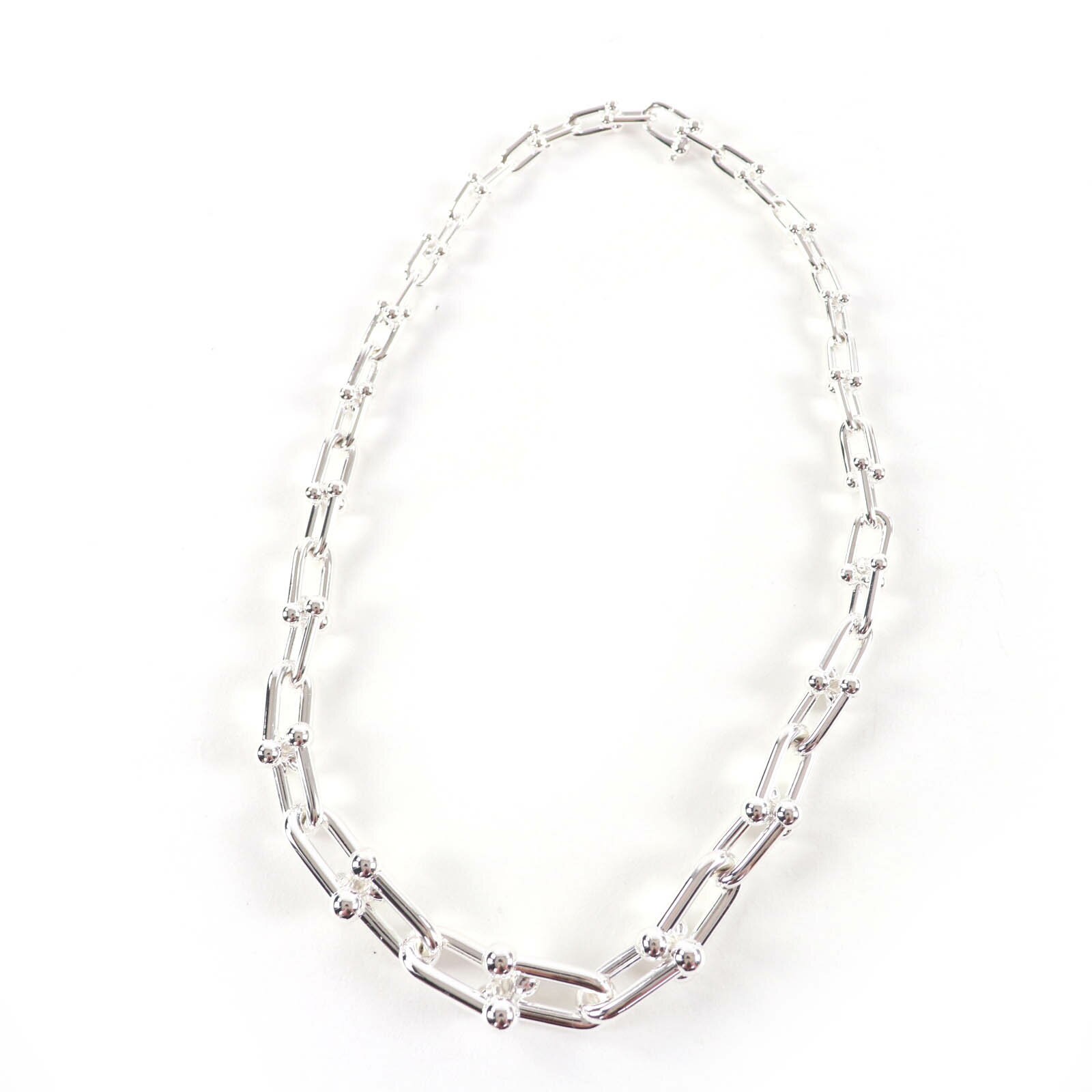 Tiffany & Co. Hardwear Graduated Link Silver Necklace AG925 45cm 17”