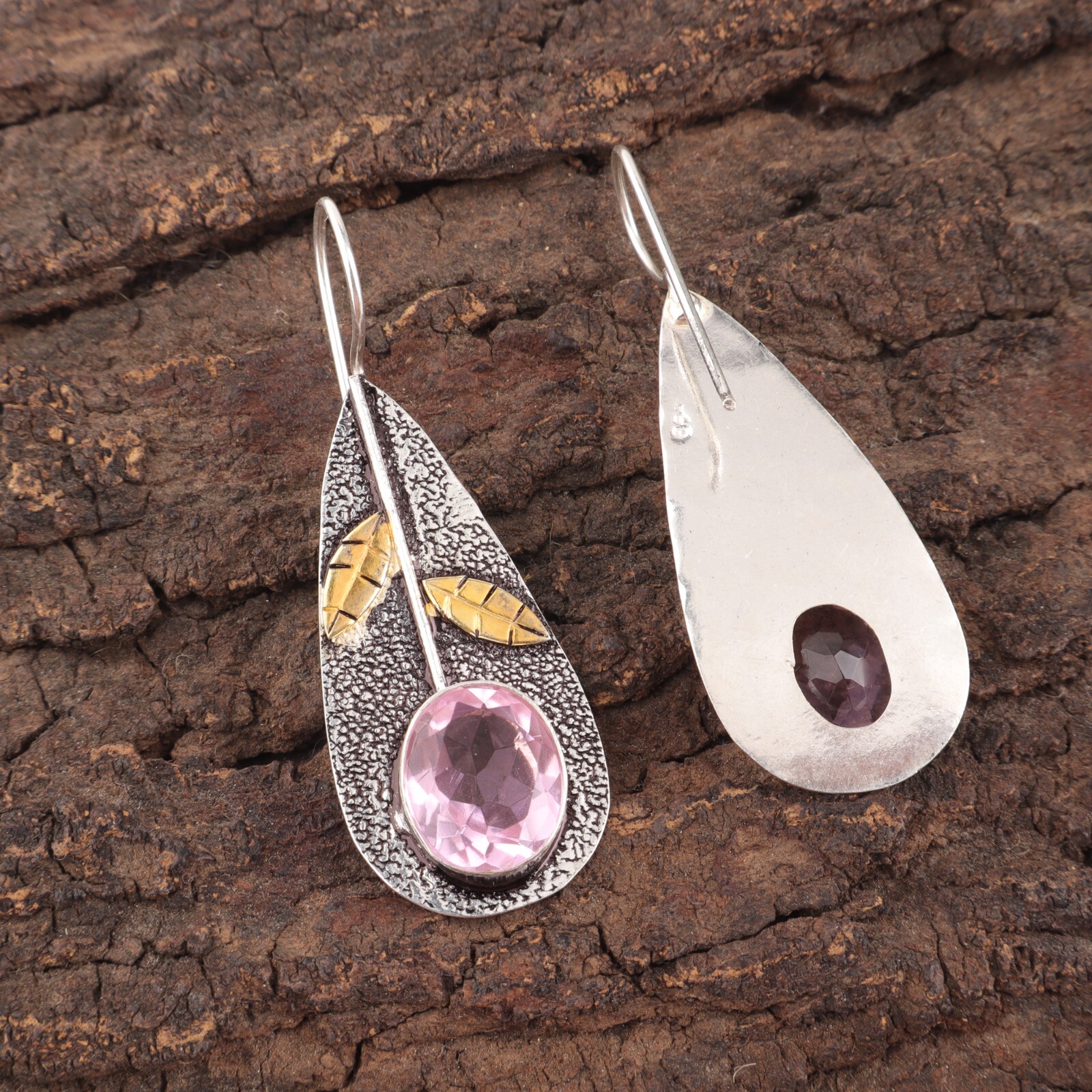 Morganite Gemstone 925 Sterling Silver Earring Handmade jewelry Earring