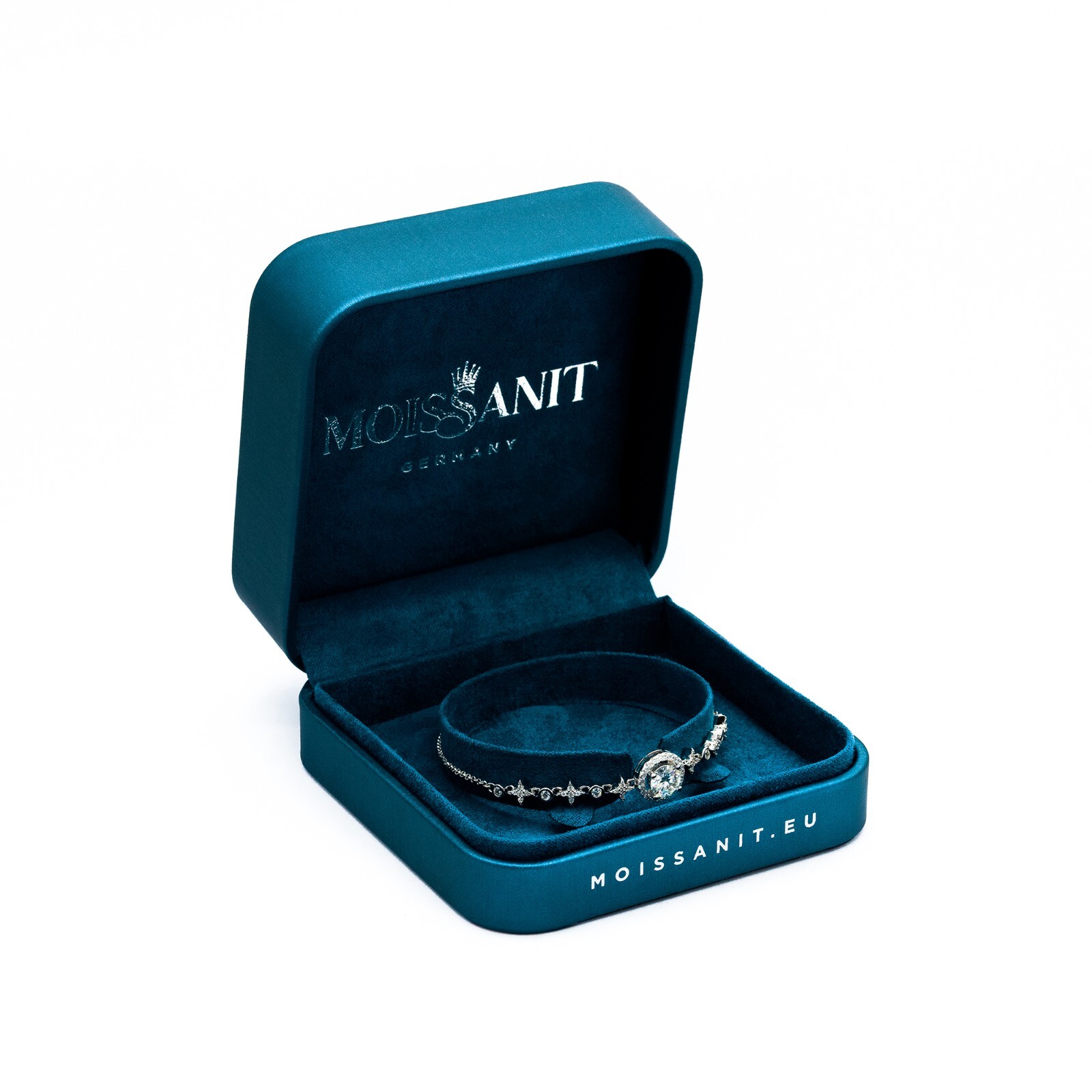 925 Silver Luxury Bracelet with Moissanite, 1.0 ct