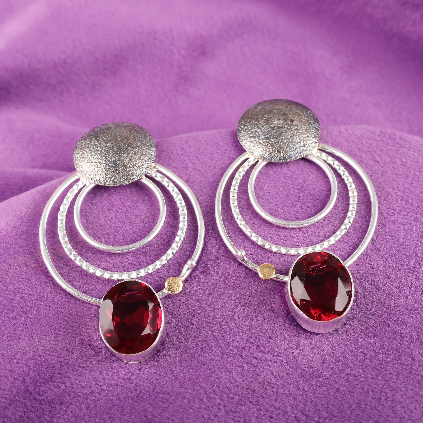 Oval Pink Rubellite Stone Engagement Stud Bezel Earrings Jewelry Sterling Silver