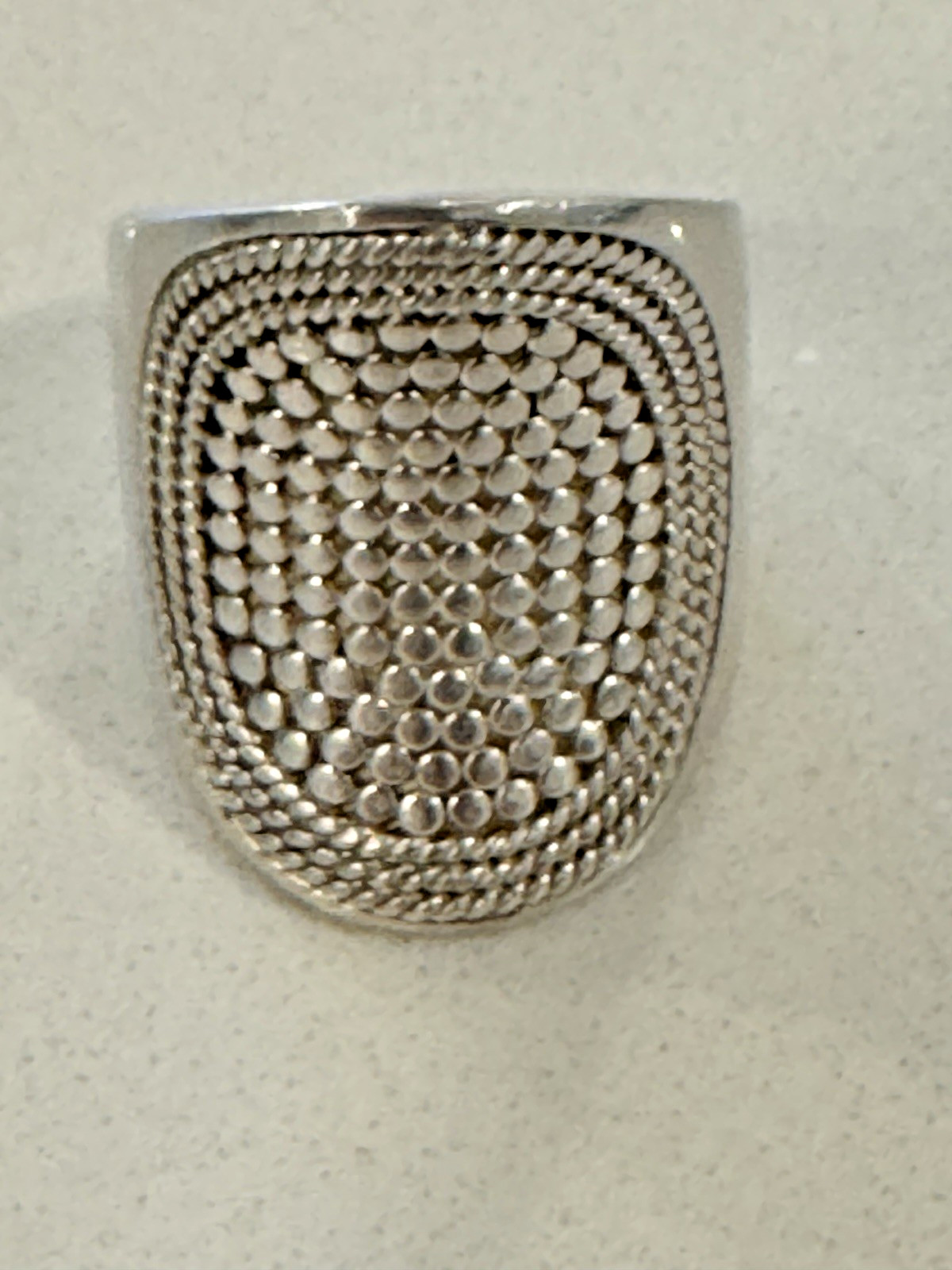 Anna Beck Gili Saddle Ring Sterling Silver 925 27mm Size 8 – 16 Grams