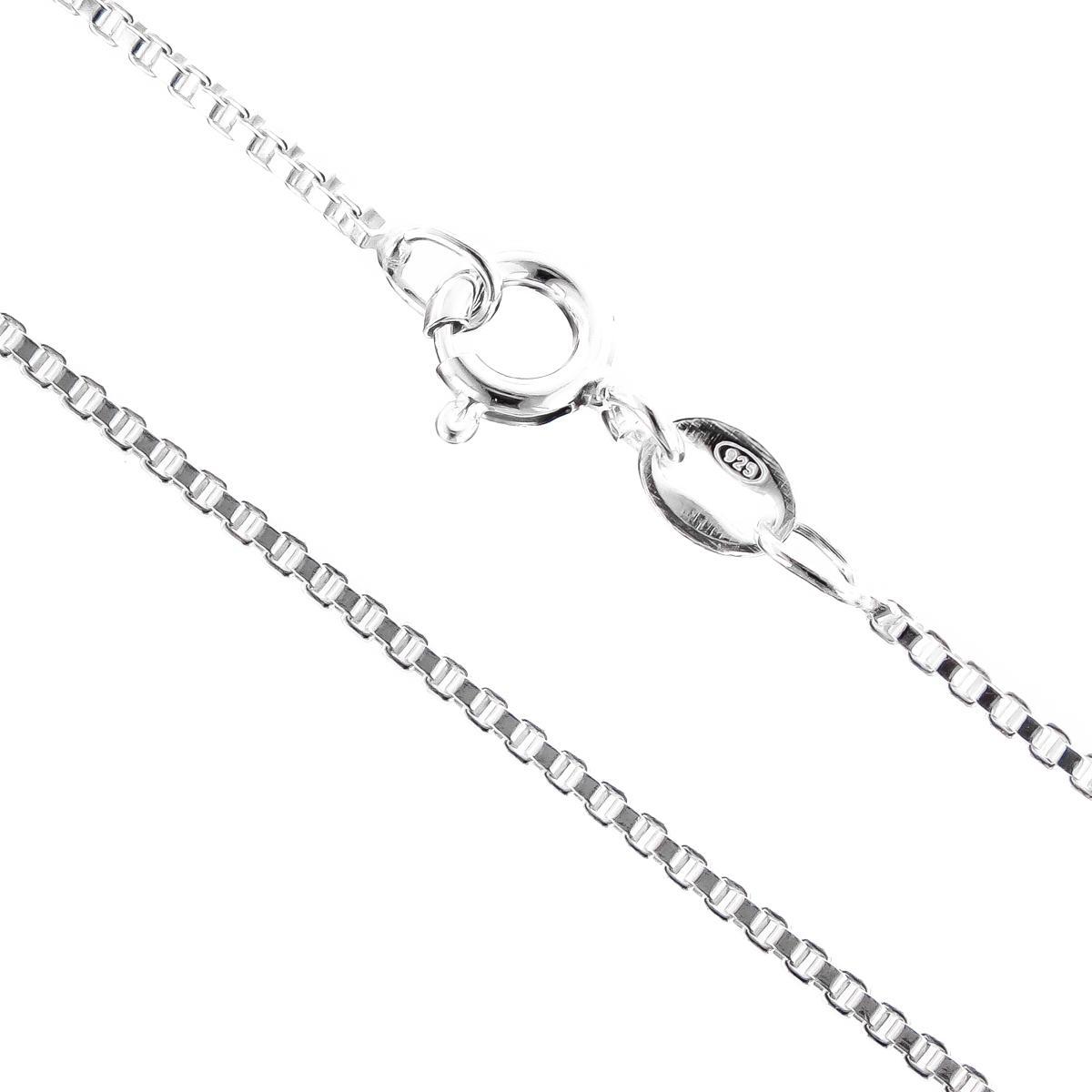 925 Silver 0.85mm(Very Fine) Box Chain Italian Sterling Necklace Lot, 16-30″