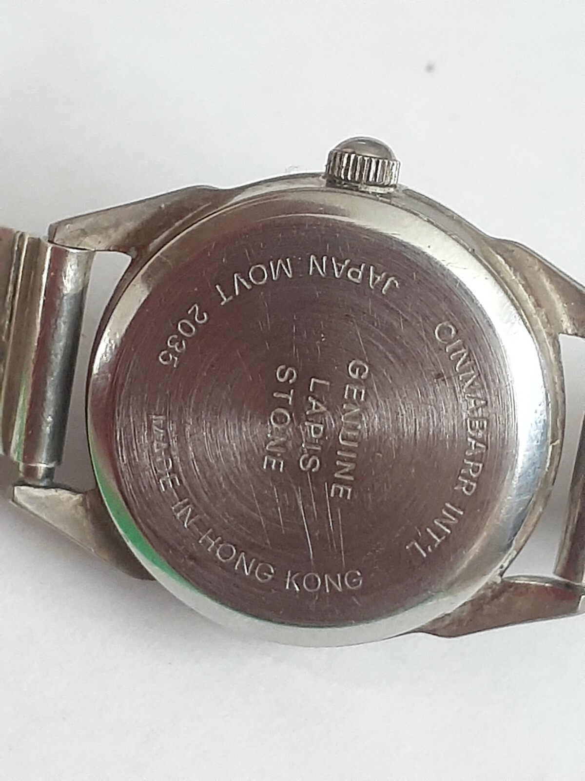 B. Johnson sterling silver 925 Blue Lapis Opal Inlay Watch Cinnabarr