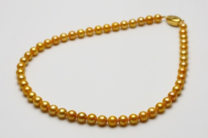 Akoya Pearl Necklaces 7.5-8.0mm Gold Color