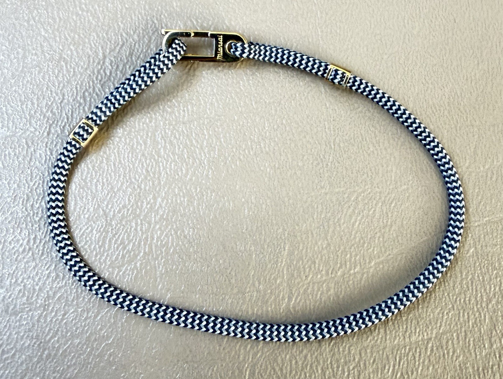 Miansai 2.5mm Nylon Rope Chain Bracelet Adjustable 925 Gold Vermiel Annex Pull