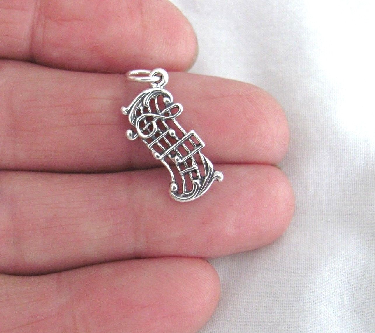 Sterling Silver music charm