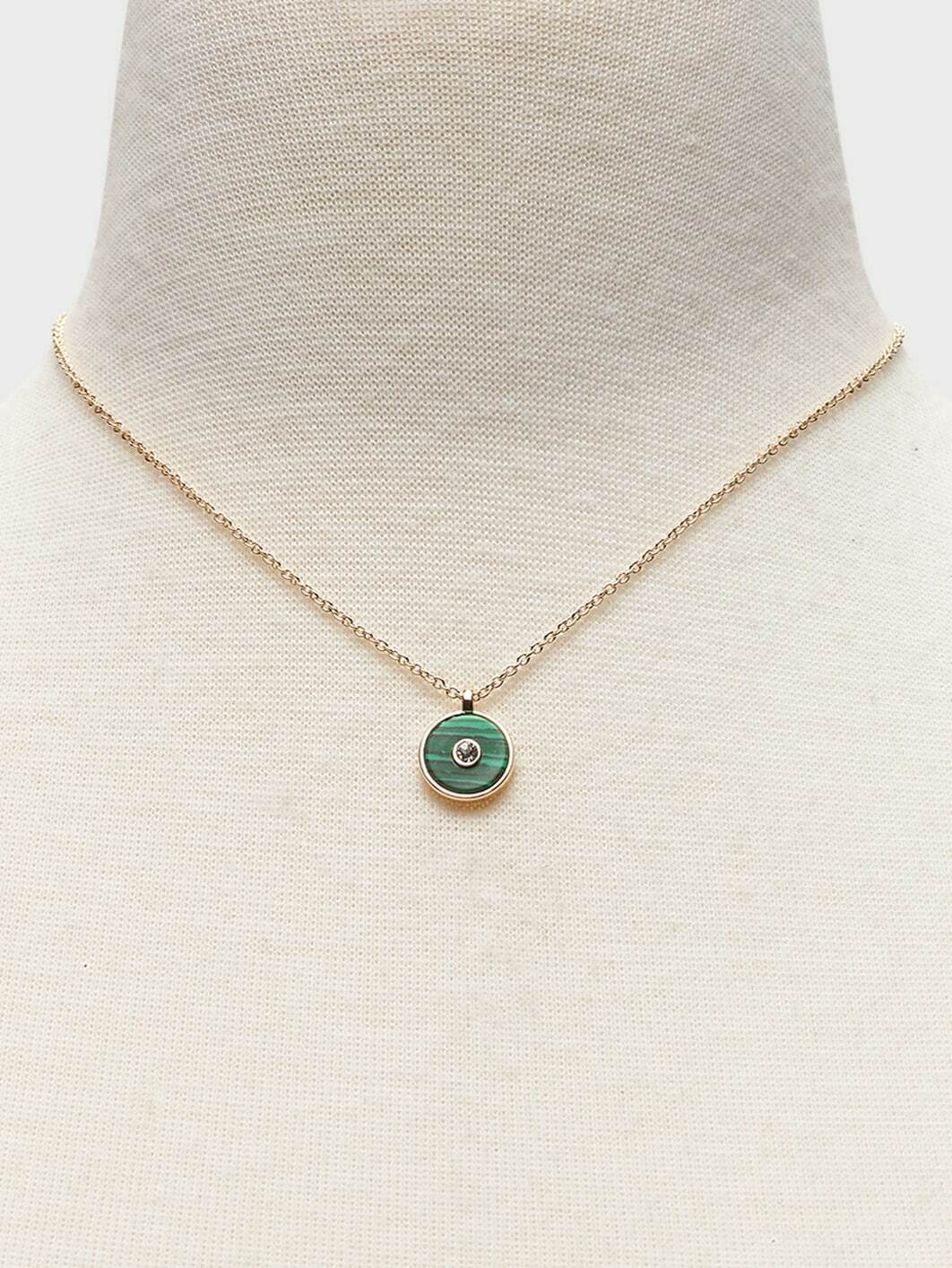 Banana Republic Malachite Circle Necklace