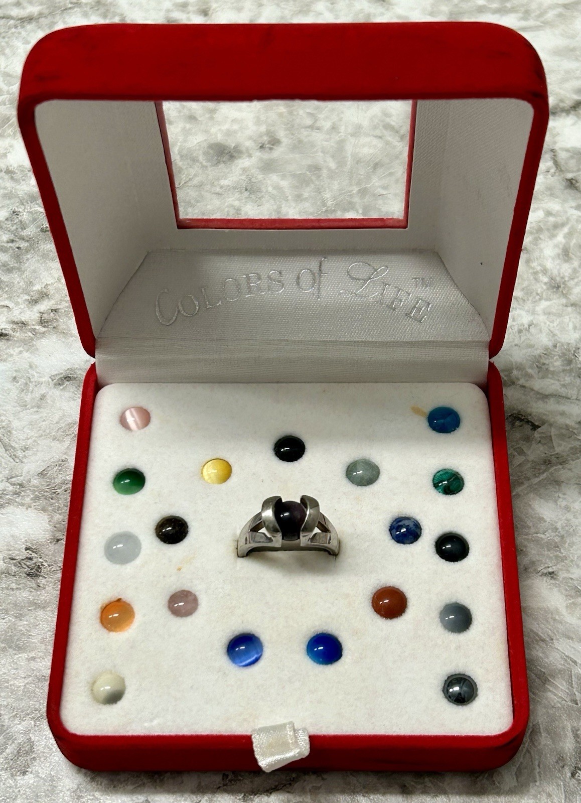 Sterling Silver 925 Colors Of Life Interchangeable Gemstone Ring