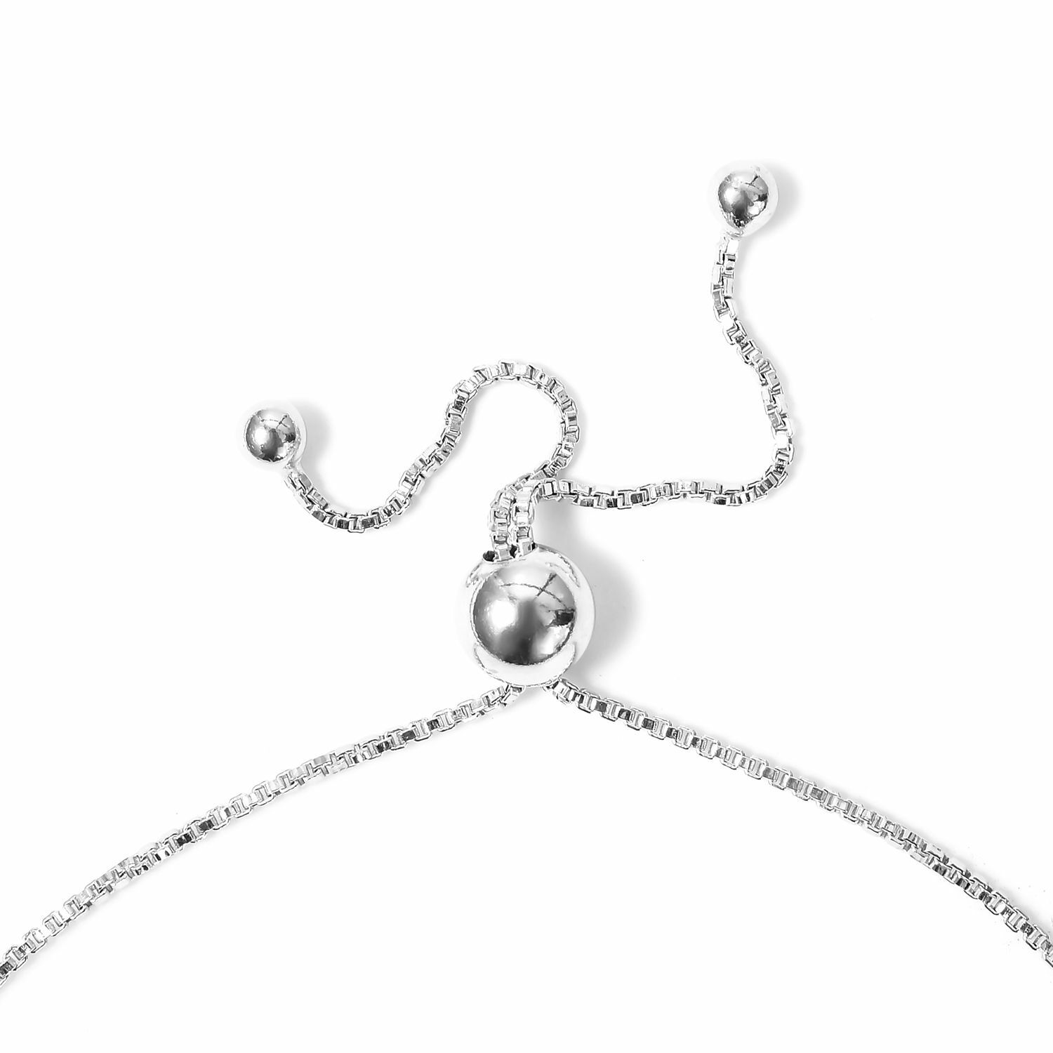 925 Sterling Silver Adjustable Bolo Bead Elegant Bracelet Jewelry Gift for Women