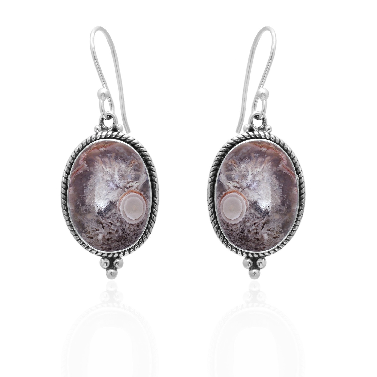 Crazy Lace Agate Sterling Silver Earrings Gift For Women Unique Artisan Jewelry