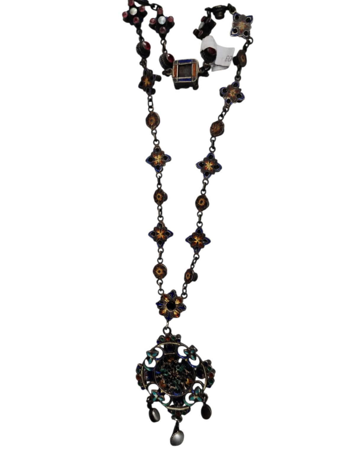 Hermann Böhm Reversible Renaissance Revival Gem Set Necklace 1870 Vienna Austria