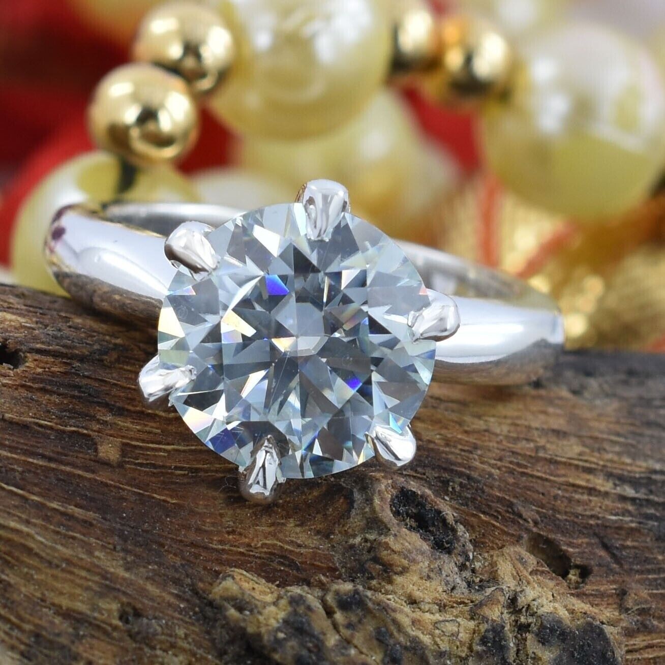 Certified Natural 4.50ct DEF VVS1 White Diamond Women’s Ring in AAA 950 Platinum