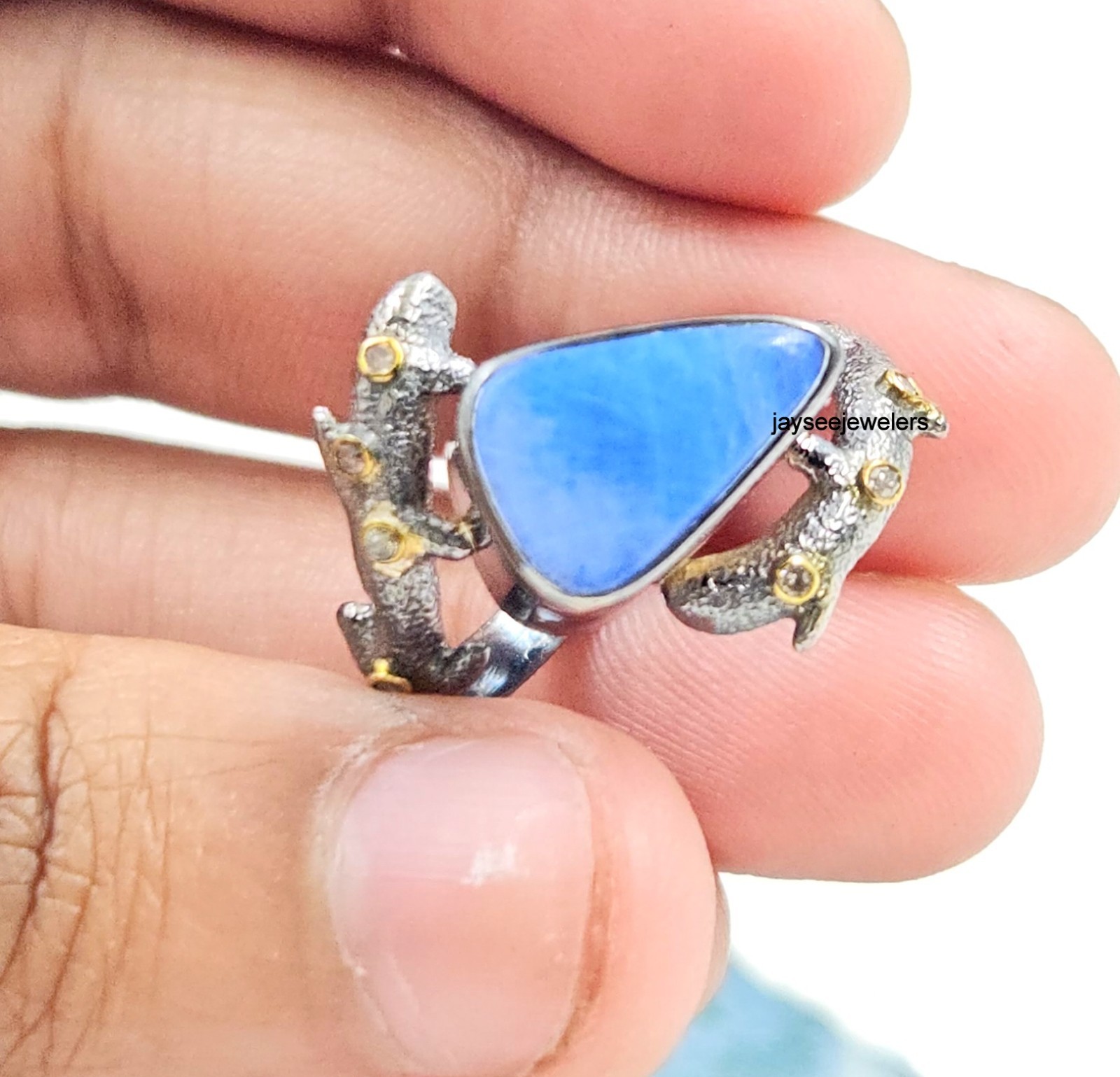 925 Sterling Silver Fire Opal Gemstone Antique Ring Jewelry For All Occasion